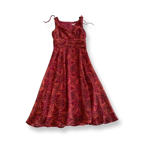 Dress Barn Red and Black Aztec Dress - Picture 2 of 4